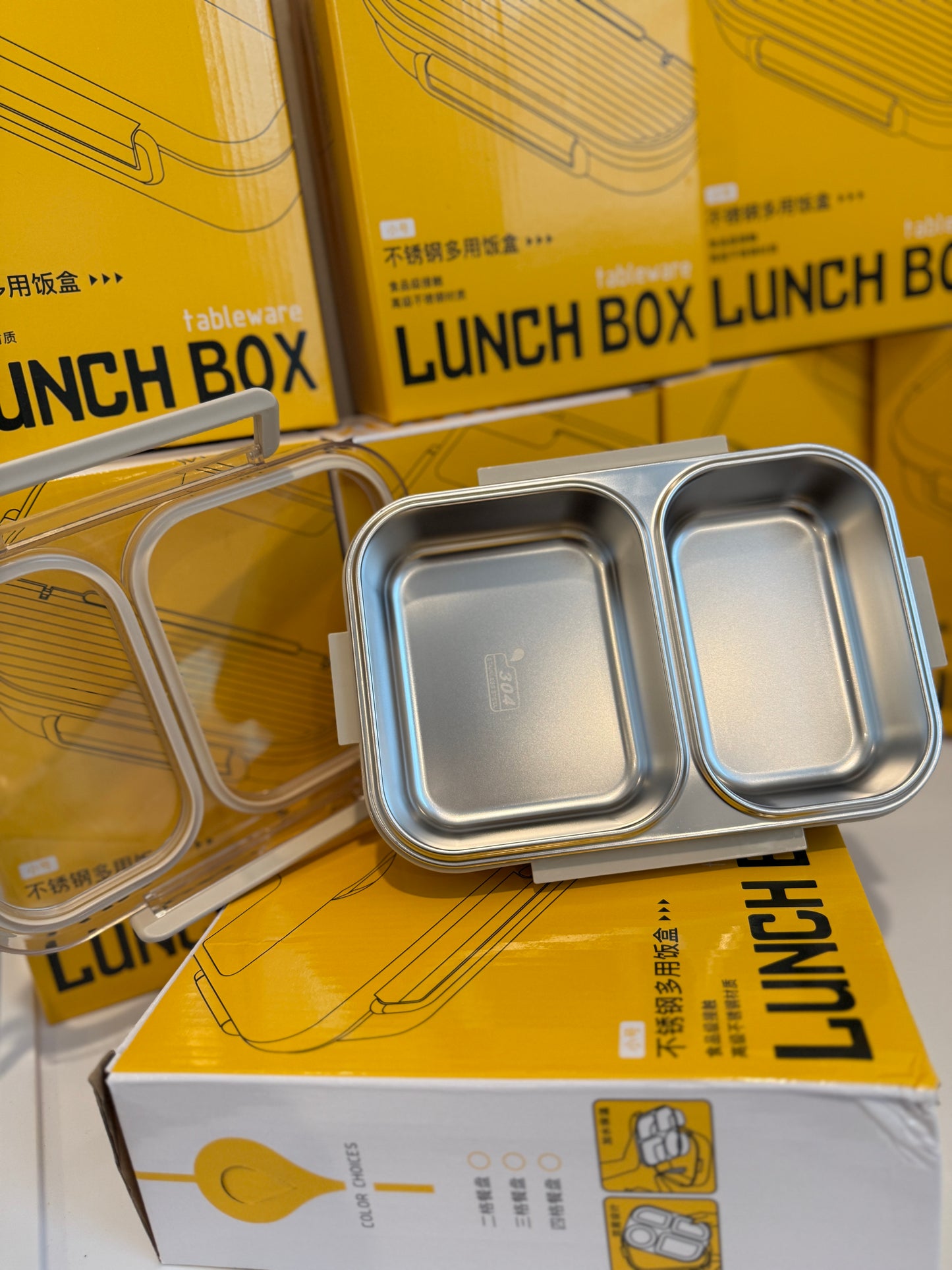Personalizable Stainless Steel Bento Lunch Box - Leak-Proof for Kids & Adults