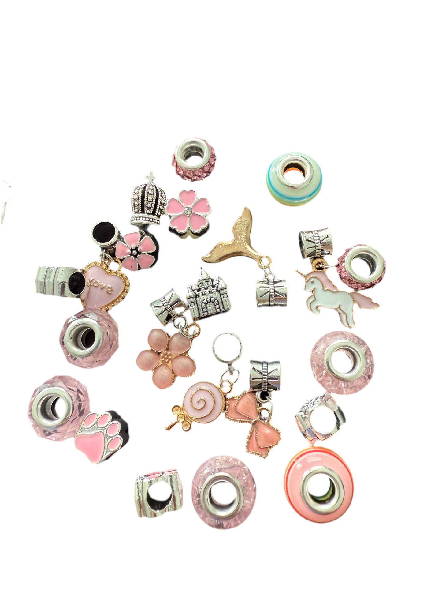 Kids bracelet, necklace and nail art DIY kit
