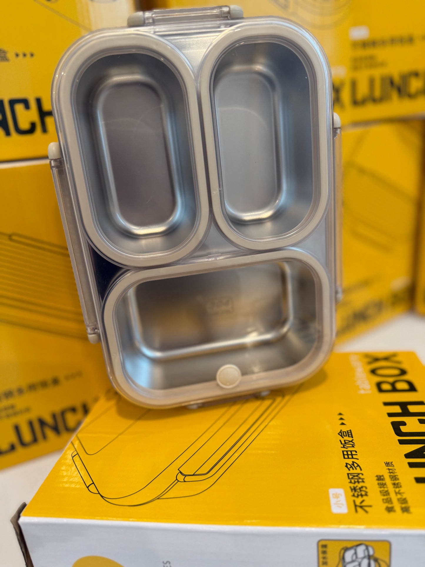 Personalizable Stainless Steel Bento Lunch Box - Leak-Proof for Kids & Adults