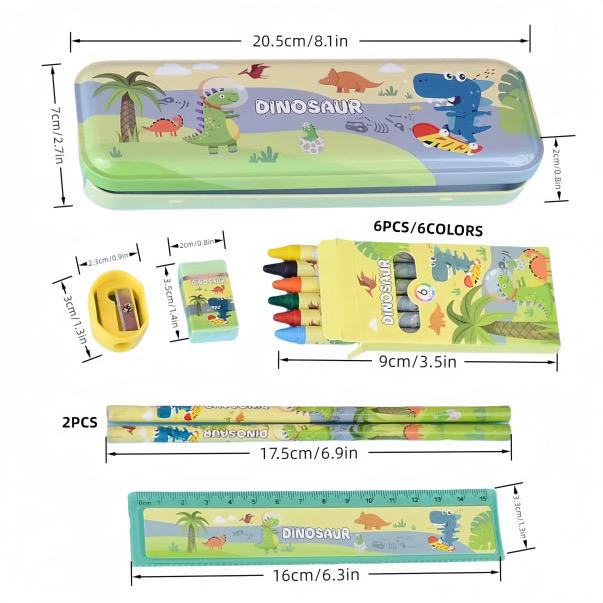 Adorable Kids Stationery Gift Set - Unicorn, Dinosaur & More | Perfect Return Gifts & School Supplies