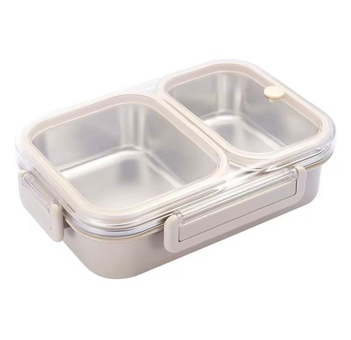Personalizable Stainless Steel Bento Lunch Box - Leak-Proof for Kids & Adults