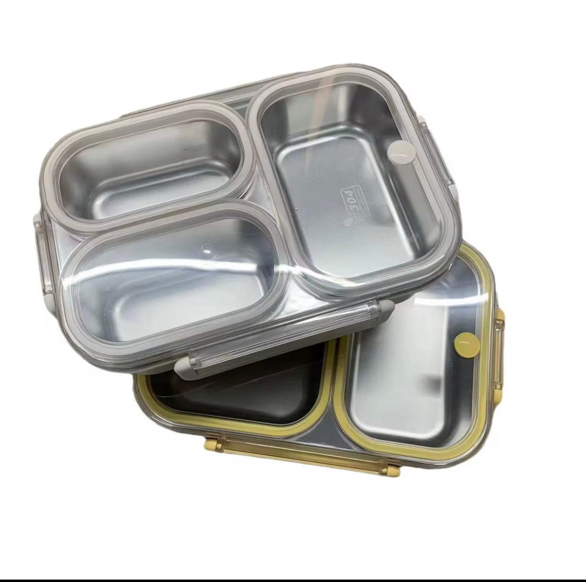 Personalizable Stainless Steel Bento Lunch Box - Leak-Proof for Kids & Adults