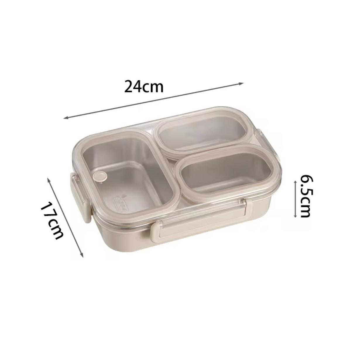 Personalizable Stainless Steel Bento Lunch Box - Leak-Proof for Kids & Adults