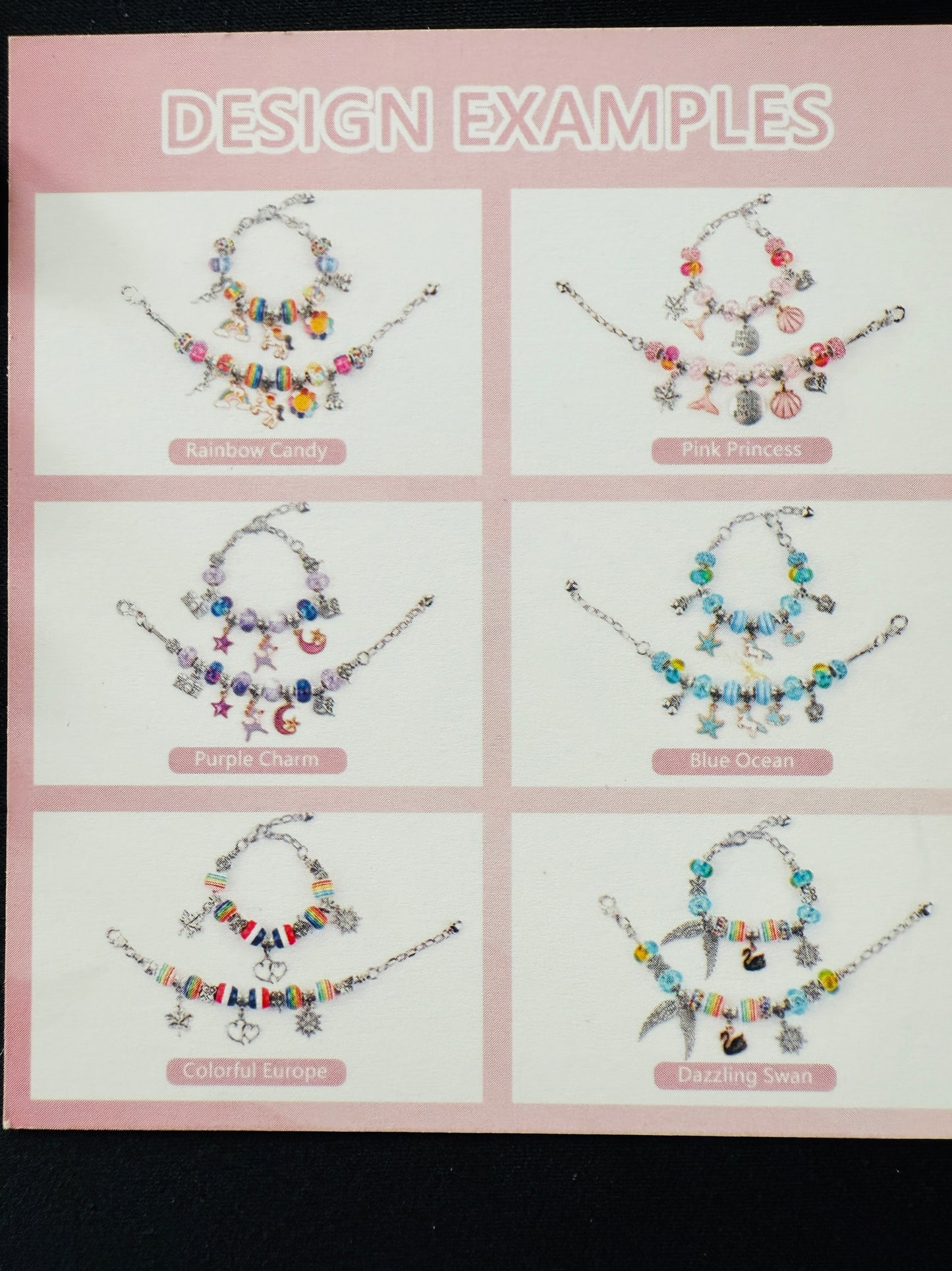 Kids bracelet, necklace and nail art DIY kit