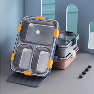 3 compartment stainless steel lunch boxes